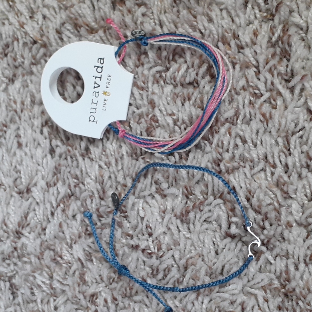 Pura Vida, bracelet and Anklet, never worn.